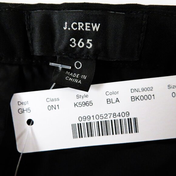J. Crew 365 Asymmetric Wrap Skirt Size 0 Solid Black - Picture 6 of 7